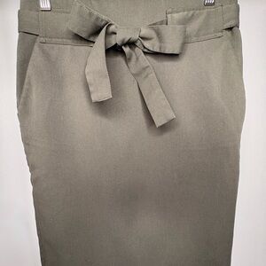 Banana Republic Olive Tie-Waist Pencil Skirt
